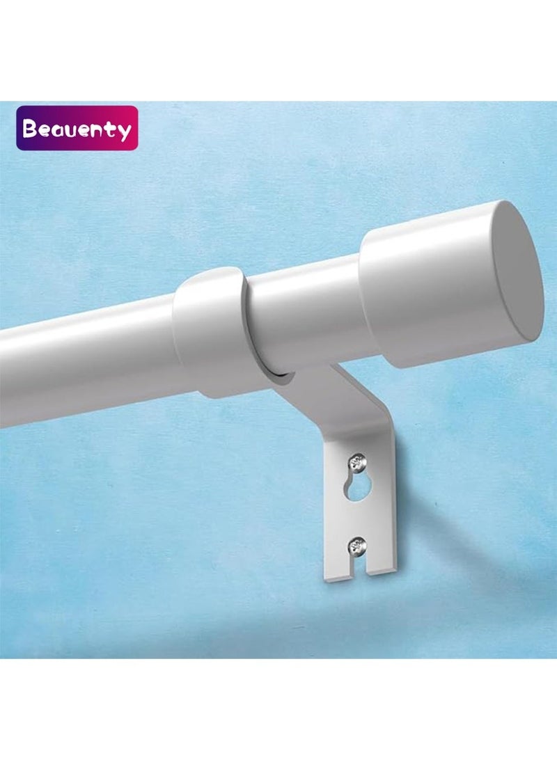 Beauenty Curtain Rod 18-45Inch Curtain Poles Set for Eyelet Curtains 25mm Diameter Splicing Heavy Duty Drapery Rods with Adjustable Brackets for Bedroom Living Room Office - Image 1